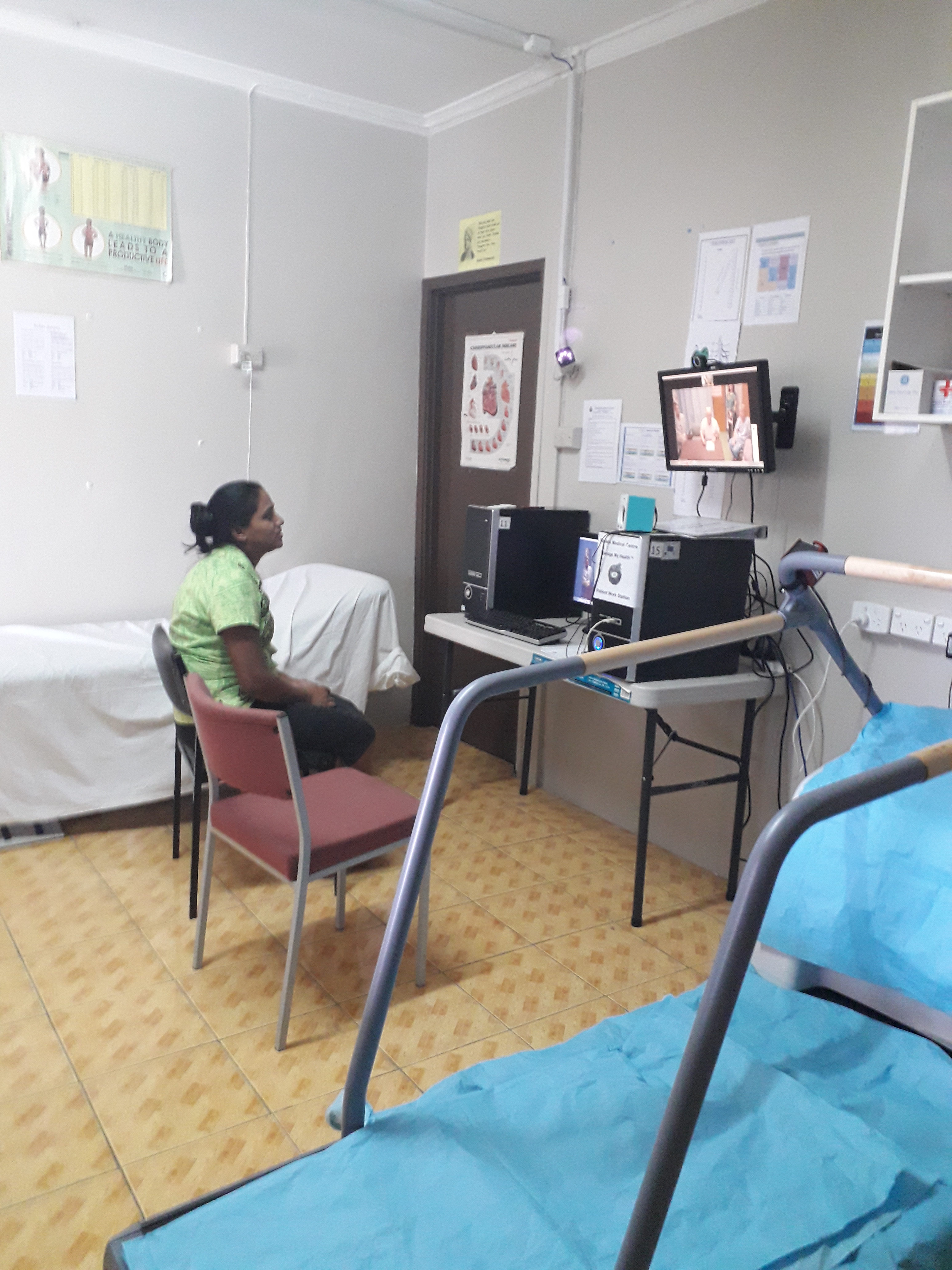 Patients mother during tele health